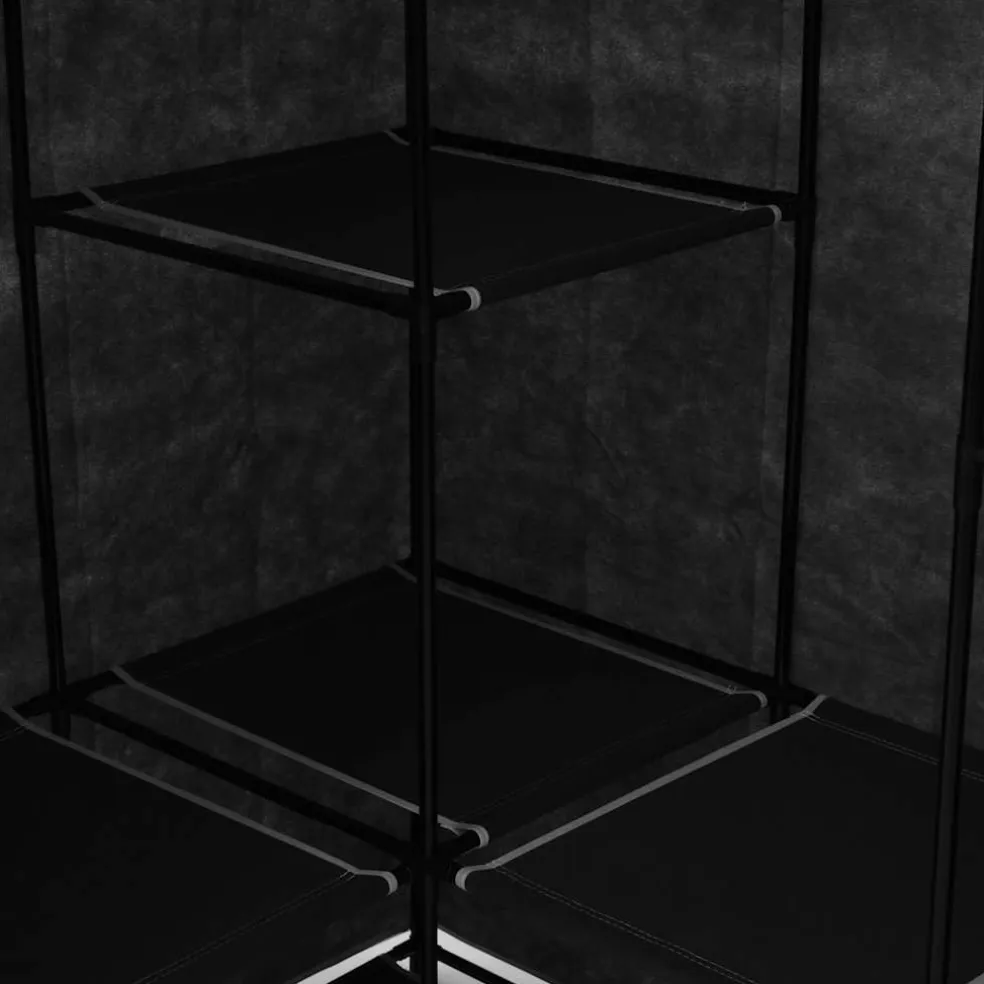 vidaXL Hoekkledingkast 130x87x169 cm zwart
