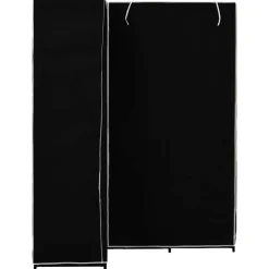 vidaXL Hoekkledingkast 130x87x169 cm zwart
