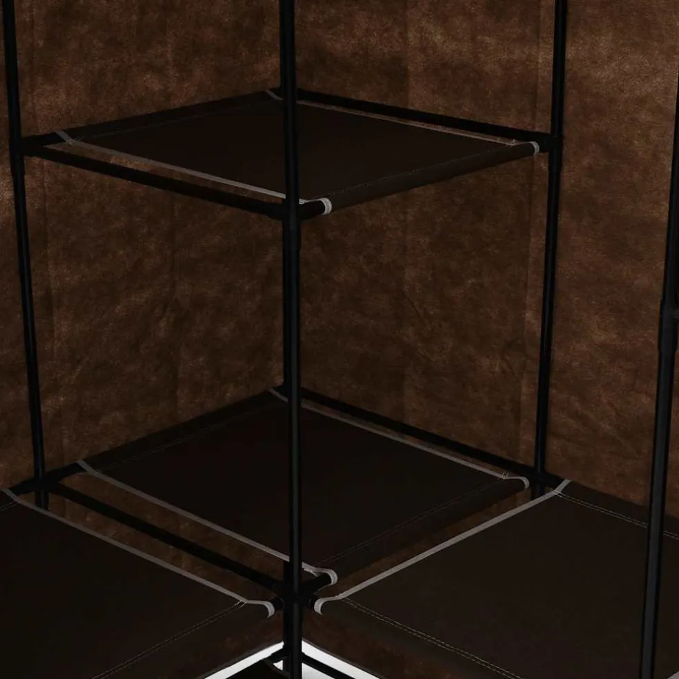 vidaXL Hoekkledingkast 130x87x169 cm bruin