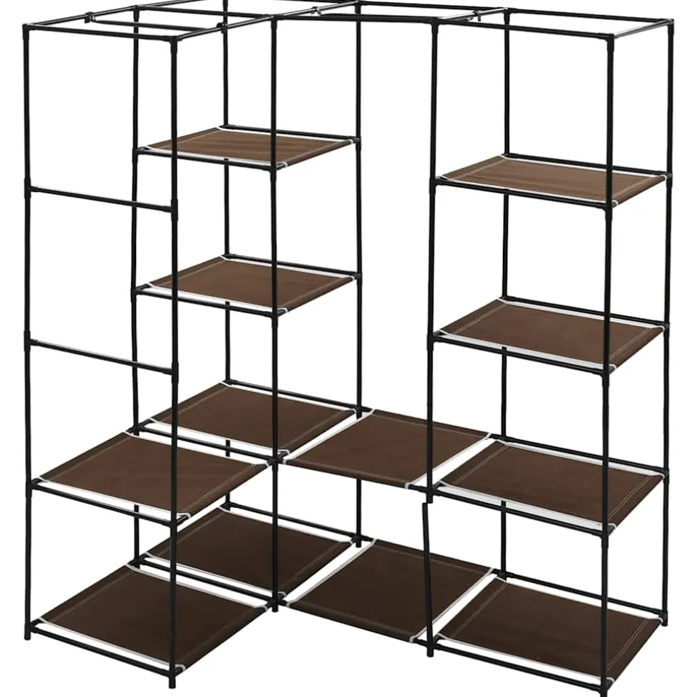 vidaXL Hoekkledingkast 130x87x169 cm bruin