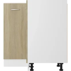 vidaXL Hoekonderkast Lyon 75,5x75,5x81,5 cm sonoma eikenkleurig