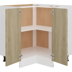 vidaXL Hoekonderkast Lyon 75,5x75,5x81,5 cm sonoma eikenkleurig