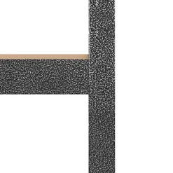 vidaXL Hoekrek robuust 5-laags staal en bewerkt hout grijs
