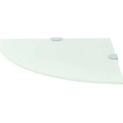 vidaXL Hoekschap met chromen dragers 25x25 cm glas wit