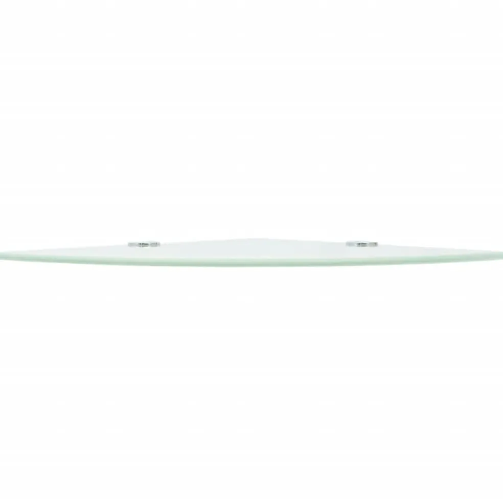 vidaXL Hoekschap met chromen dragers 25x25 cm glas wit