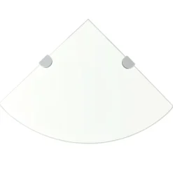 vidaXL Hoekschap met chromen dragers transparant 25x25 cm glas