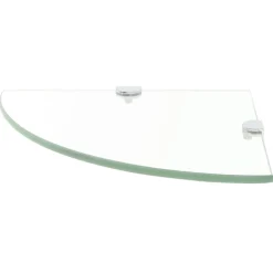 vidaXL Hoekschap met chromen dragers transparant 25x25 cm glas