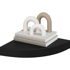 vidaXL Hoekschap zwevend 25x25x3,8 cm MDF zwart