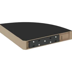vidaXL Hoekschap zwevend 25x25x3,8 cm MDF zwart