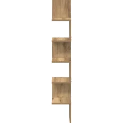 vidaXL Hoekwandschap 20x20x127,5 cm bewerkt hout artisanaal eiken