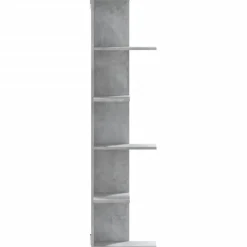 vidaXL Hoekwandschap 36,5x36,5x140 cm bewerkt hout betongrijs