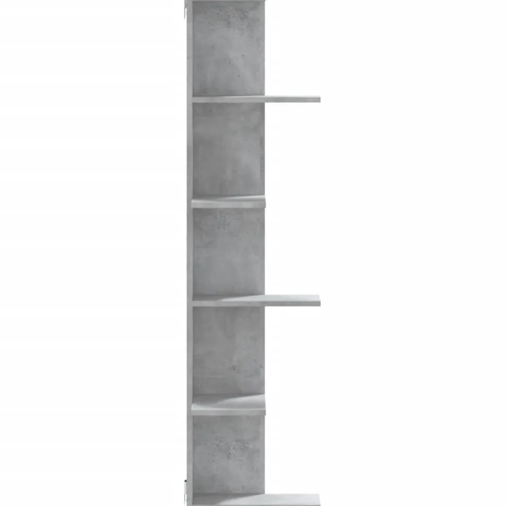 vidaXL Hoekwandschap 36,5x36,5x140 cm bewerkt hout betongrijs