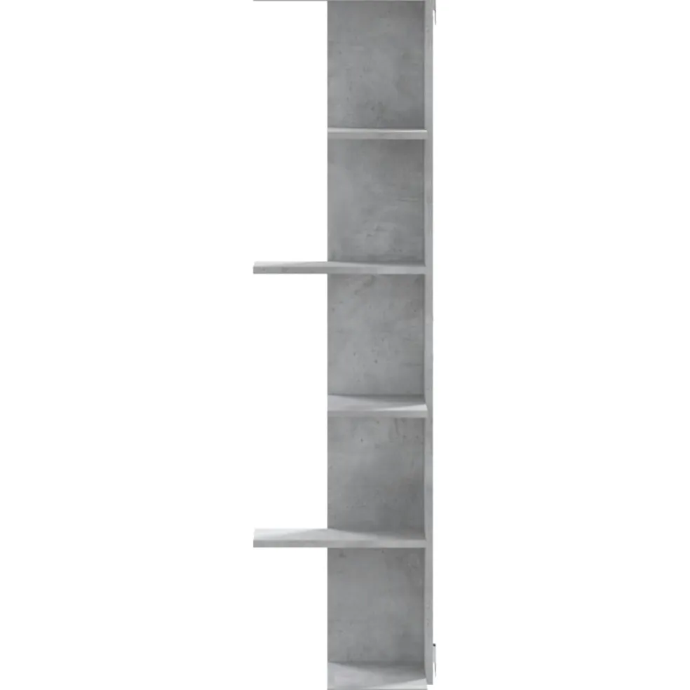 vidaXL Hoekwandschap 36,5x36,5x140 cm bewerkt hout betongrijs