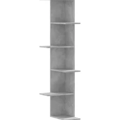 vidaXL Hoekwandschap 36,5x36,5x140 cm bewerkt hout betongrijs