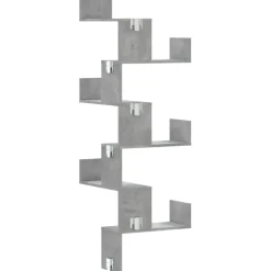 vidaXL Hoekwandschap 45x45x147 cm bewerkt hout betongrijs