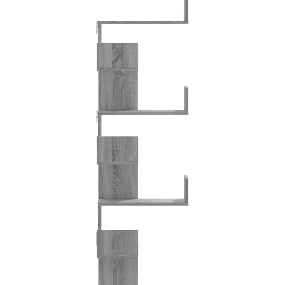 vidaXL Hoekwandschap 45x45x147 cm bewerkt hout grijs sonoma eikenkleur