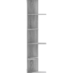 vidaXL Hoekwandschap 36,5x36,5x140 cm bewerkt hout grijs sonoma eiken