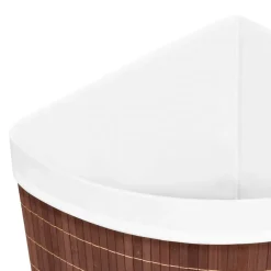 vidaXL Hoekwasmand 60 L bamboe bruin