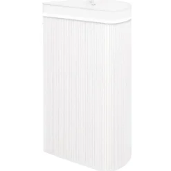 vidaXL Hoekwasmand 60 L bamboe wit
