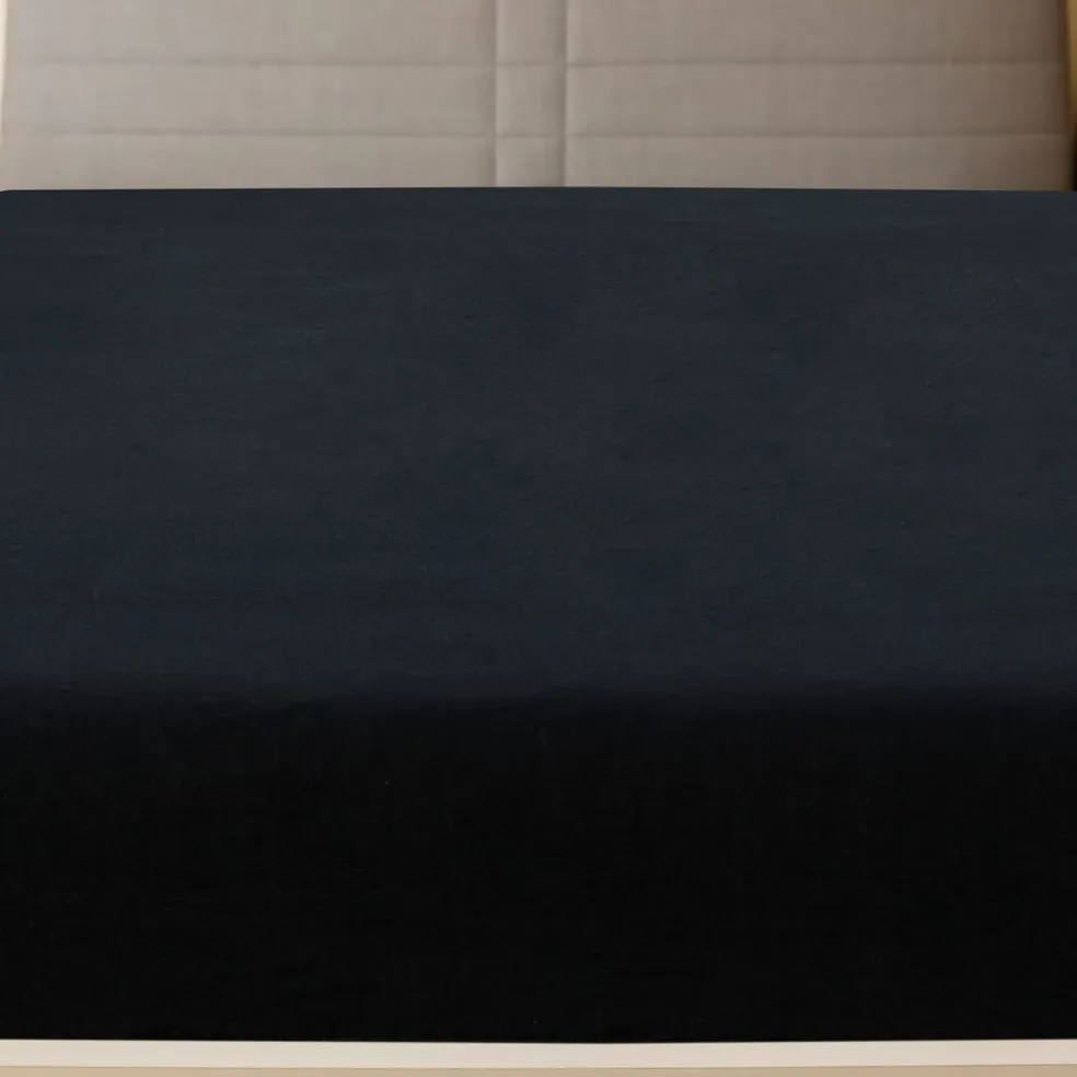vidaXL Hoeslaken jersey 90x200 cm katoen zwart