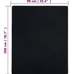 vidaXL Hoeslaken jersey 90x200 cm katoen zwart
