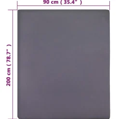 vidaXL Hoeslaken jersey 90x200 cm katoen antracietkleurig