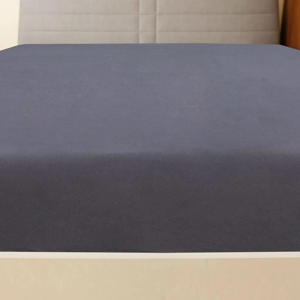 vidaXL Hoeslaken jersey 90x200 cm katoen antracietkleurig