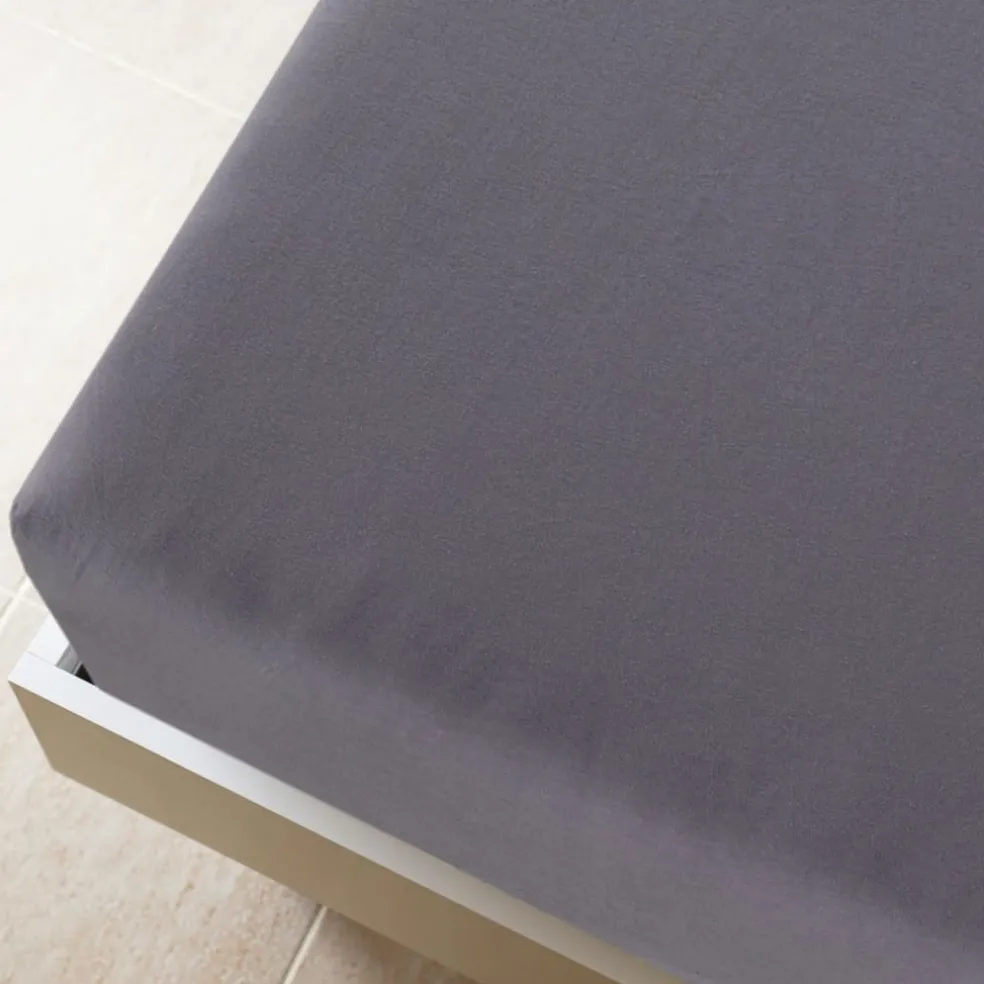 vidaXL Hoeslaken jersey 90x200 cm katoen antracietkleurig