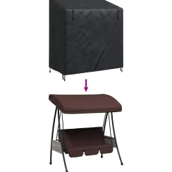 vidaXL Hoes voor buitenschommel 135 x 100 x 165 cm 600D Oxford Stof