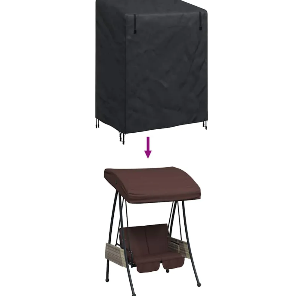 vidaXL Hoes voor buitenschommel 120 x 90 x 155 cm 210D Oxford Stof