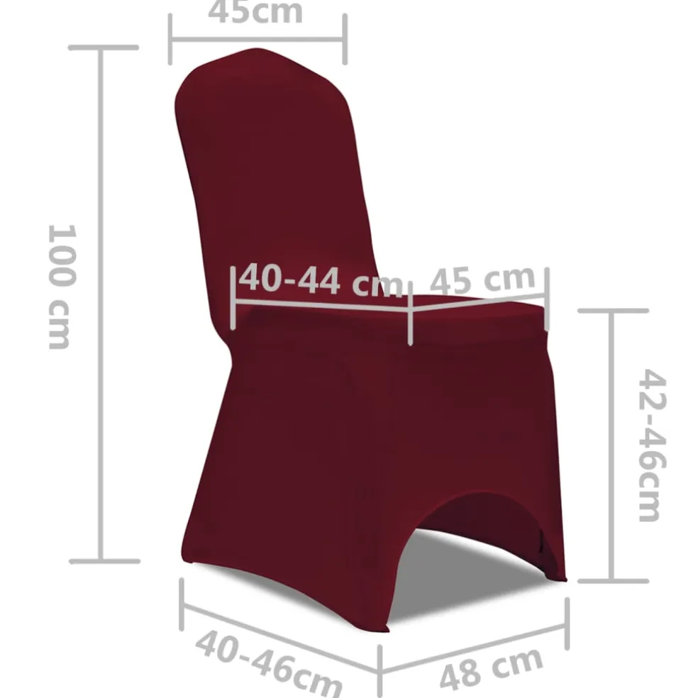 vidaXL Hoes voor stoelen 50 stuks (wijnrood)