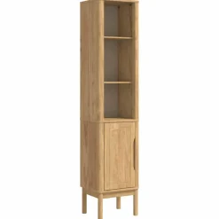 vidaXL Hoge badkamerkast FLORO Wasbruin 35 x 30 x 160 cm