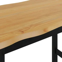 VidaXL Hoge bartafel EKAI Zwart 112 x 70 x 91 cm Massief grenenhout