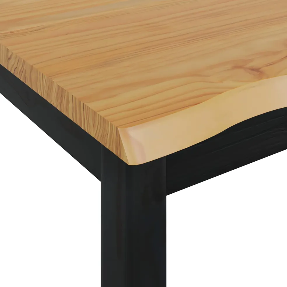 VidaXL Hoge bartafel EKAI Zwart 112 x 70 x 91 cm Massief grenenhout
