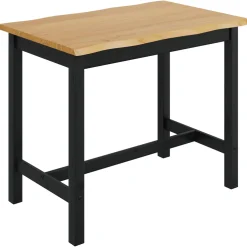 VidaXL Hoge bartafel EKAI Zwart 112 x 70 x 91 cm Massief grenenhout