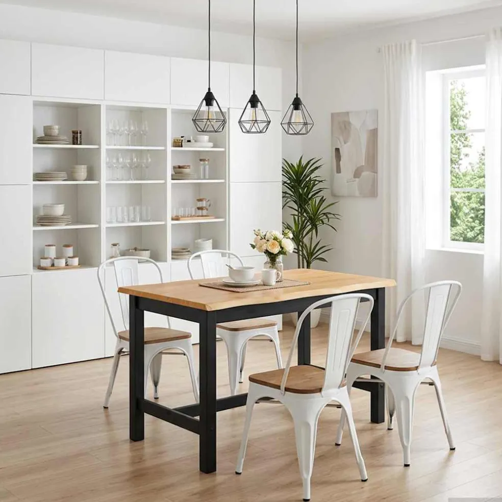 VidaXL Hoge bartafel EKAI Zwart 112 x 70 x 91 cm Massief grenenhout