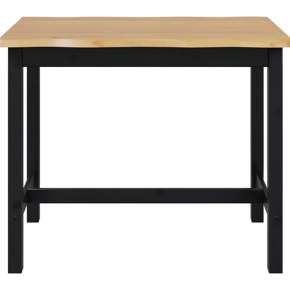 VidaXL Hoge bartafel EKAI Zwart 112 x 70 x 91 cm Massief grenenhout