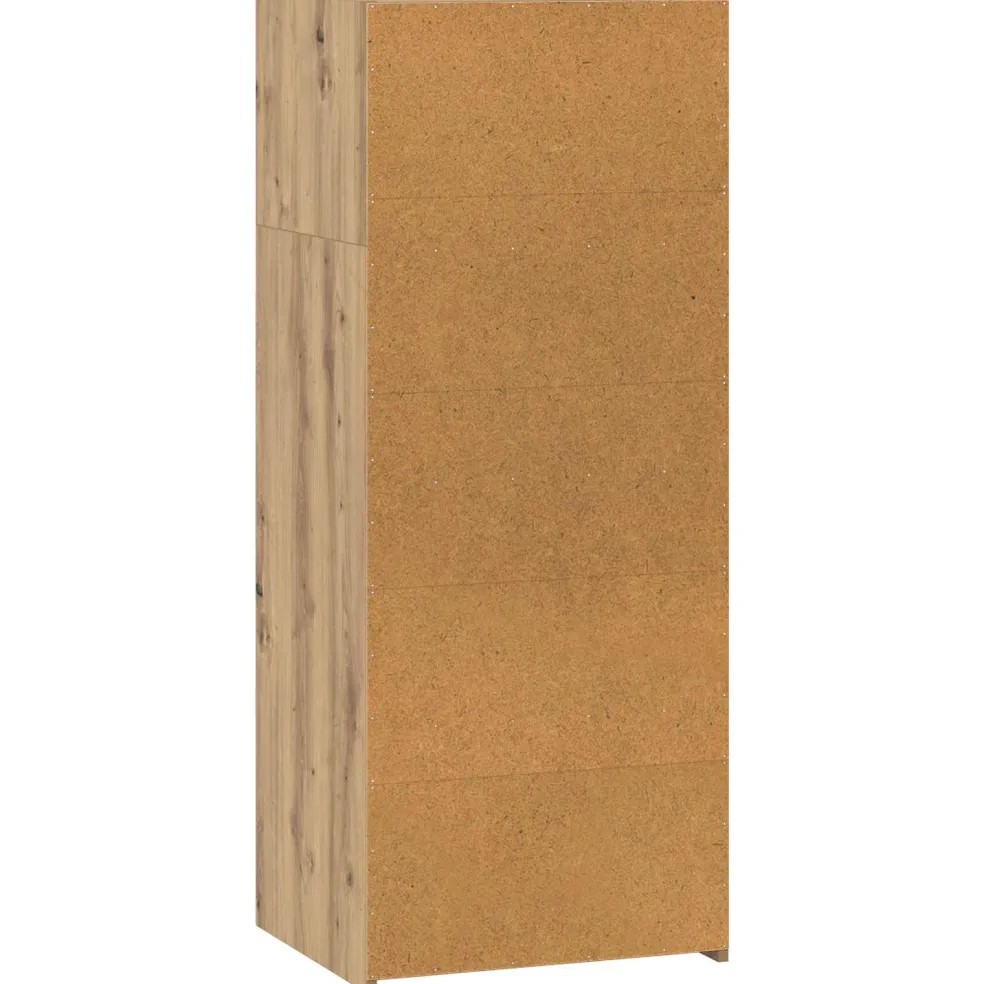 vidaXL Hoge kast Artisanaal eiken 50 x 41 x 124 cm Bewerkt hout