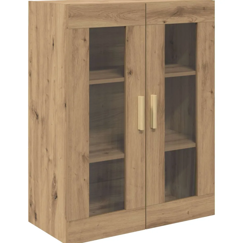 vidaXL Hoge kast Artisan Eiken 69,5 x 34 x 180 cm Bewerkt hout