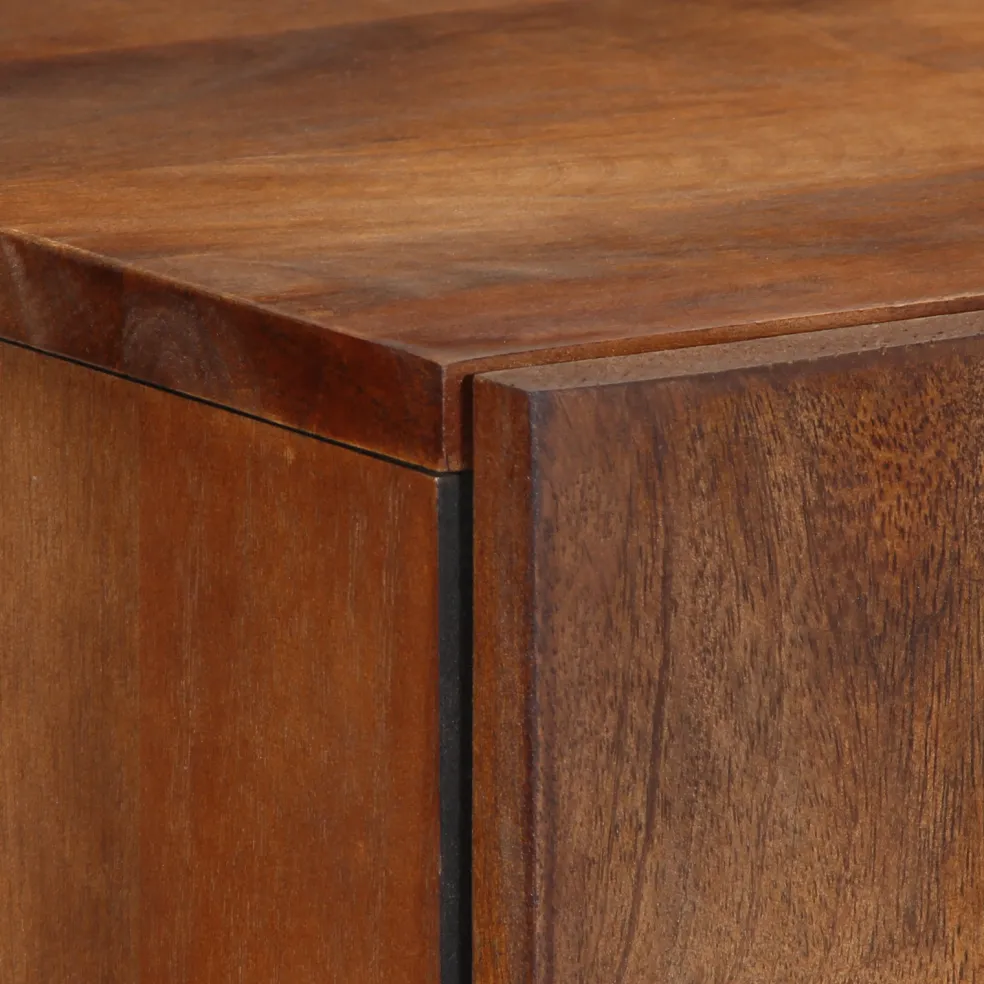 vidaXL Hoge kast Bruin 60 x 33 x 100 cm Massief Mango Hout