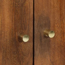 vidaXL Hoge kast Bruin 60 x 33 x 100 cm Massief Mango Hout