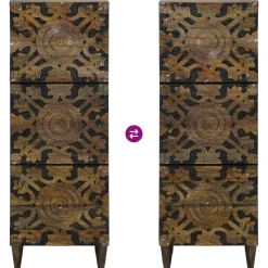 vidaXL Hoge Kast Bruin 40 x 33 x 110 cm Massief Mango Hout