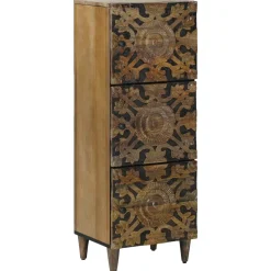 vidaXL Hoge Kast Bruin 40 x 33 x 110 cm Massief Mango Hout