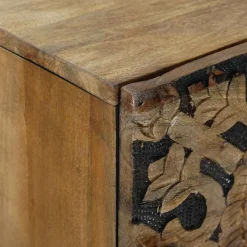 vidaXL Hoge Kast Bruin 40 x 33 x 110 cm Massief Mango Hout