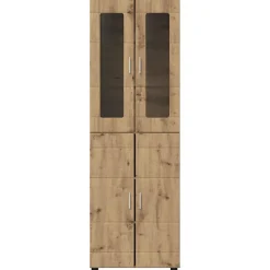 vidaXL Hoge kast FLORIN 60 x 35 x 182 cm Artisan Eiken Bewerkt hout
