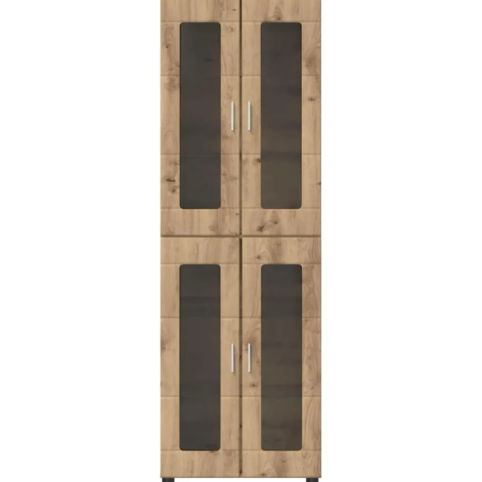 vidaXL Hoge kast FLORIN 60 x 35 x 182 cm Artisan Eiken Bewerkt hout