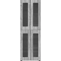 vidaXL Hoge kast FLORIN 60 x 35 x 182 cm Grijs Sonoma Bewerkt hout