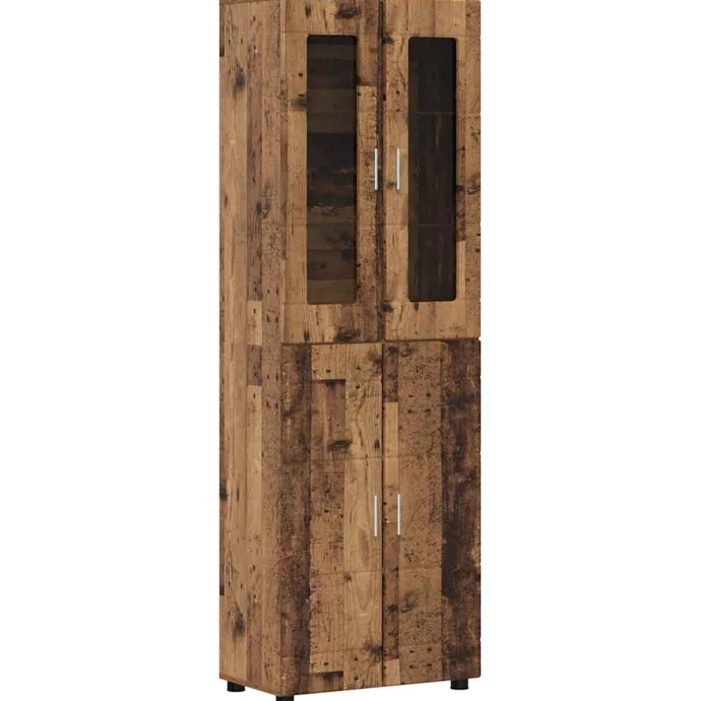 vidaXL Hoge kast FLORIN 60 x 35 x 182 cm Oudhout Bewerkt hout