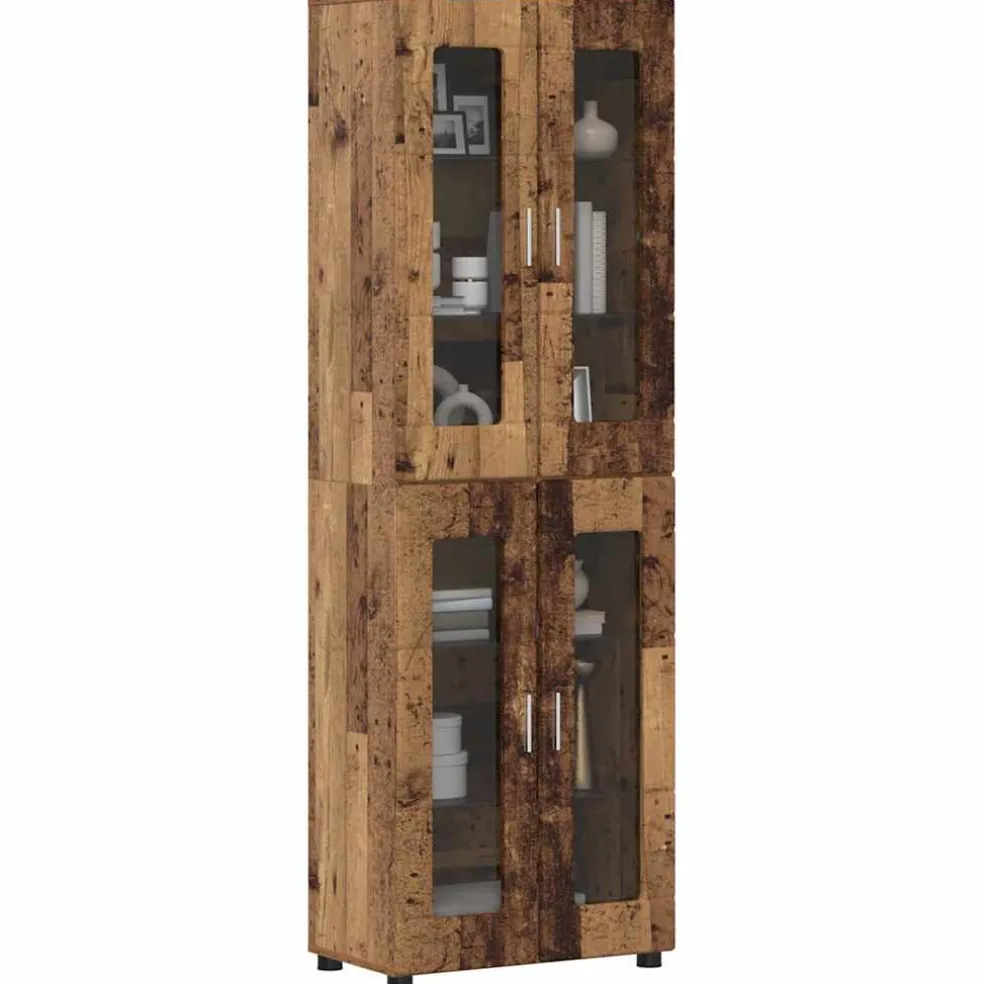 vidaXL Hoge kast FLORIN 60 x 35 x 182 cm Oudhout Bewerkt hout