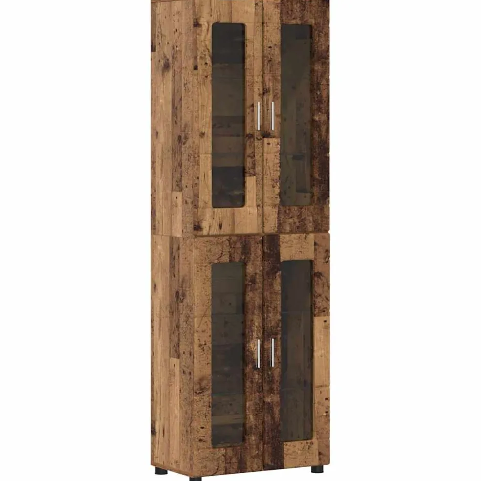 vidaXL Hoge kast FLORIN 60 x 35 x 182 cm Oudhout Bewerkt hout